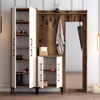 abc design - Kalune Design Salės stovas Berlin ABC - Walnut, Baltas - 4 nuotrauka