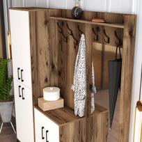 abc design - Kalune Design Salės stovas Berlin ABC - Walnut, Baltas - 5 nuotrauka