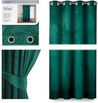 naktines uzuolaidos - AmeliaHome Velvet Curtains Dark Green 140x245cm - 3 nuotrauka