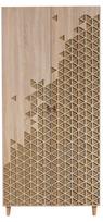 Spinta Kalune Design Wardrobe 863 (I), 90 cm, ąžuolo spalvos/geltona