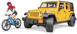 automobiliu jeep - Žaislinis automobilis Bruder Jeep Wrangler, geltona/pilka - 2 nuotrauka