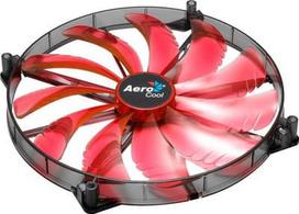 PC korpuso ventiliatorius AeroCool Silent Master, Raudonas LED, 200mm, 18dBA