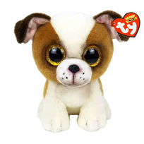 TY Beanie Boos šuo HUGO rudas ir baltas, TY36396