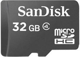 sdhc card - Atminties kortelė SanDisk microSDHC 32GB CL4 + Adapteris - 1 nuotrauka