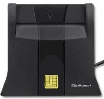 smart card skaitytuvas - QOLTEC Smart chip ID card scanner USB | 50643 - 1 nuotrauka
