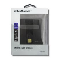 smart card skaitytuvas - QOLTEC Smart chip ID card scanner USB | 50643 - 4 nuotrauka