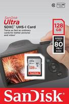 atminties kortele sd sandisk - Atminties kortelė SanDisk Ultra SDXC 128GB klasė 10 UHS-I, Read: up to 80MB/s - 1 nuotrauka