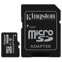 micro sd kortele 16 gb - Kingston 16GB microSDHC UHS-I Class 10 Industrial Temp Card + SD Adapter - 2 nuotrauka