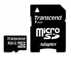 microsdhc - Atminties kortelė Transcend microSDHC 4GB CL4 + Adapteris - 3 nuotrauka