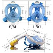 snorkeling mask -  Free Breath Snorkeling Mask M2068G L/XL, mėlyna - 3 nuotrauka