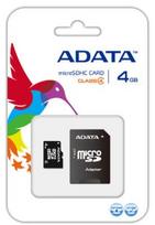 microsdhc - Atminties kortelė Adata microSDHC 4GB CL4 + Adapteris - 1 nuotrauka