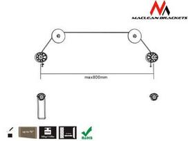 slim mount - Maclean MC-557  Extra Slim Quality Wall TV Screen Mount Bracket 32-70 50kg - 2 nuotrauka