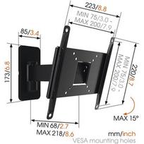 televizoriai 19 - Vogels MA2030  and #226;€“ Full-Motion TV Wall Mount 75 x 75,100 x 100,20 mm - 3 nuotrauka