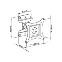 vesa tv sieninis - Techly Sieninis laikiklisTV LCD/LED/PDP 13-30'' 23kg VESA reguliuojamas juodas - 4 nuotrauka