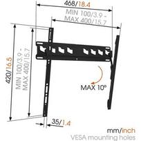 televizoriaus stovas 55 - Vogels MA3010  and #226;€“ Tilting TV Wall Mount 100 x 100,200 x 100, mm - 4 nuotrauka