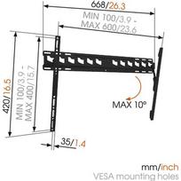televizorius 65 tv - Vogels MA4010  and #226;€“ Tilting TV Wall Mount 200 x 100,200 x 200, mm - 4 nuotrauka