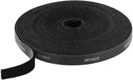 loop - DELTACO Velcro juosta, 10mm, 5m, juoda, CM05S, CMADCOCM05S - 1 nuotrauka