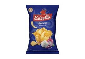 ESTRELLA, grietinės ir svogūnų skonio, 130 g
