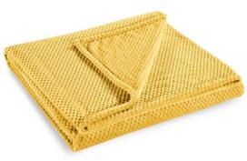geltonas pledas - DecoKing Henry Blanket Mustard 170x210 - 3 nuotrauka
