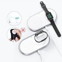 ikrovikliai type 2 - Choetech 2in1 Bevielis telefono ir Apple Watch įkroviklis (MFI)  (T317) - 4 nuotrauka
