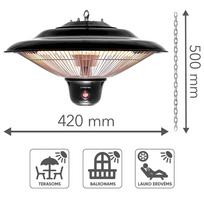 anglies pluosto sildytuvas - Trotec IR 1500 SC - 4 nuotrauka