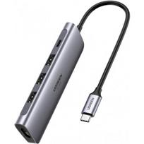 Ugreen 5in1 Hub USB-C to 3x USB 3.0 + HDMI 4K + USB-C PD 100W Gray
