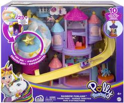 leliu baldai - Lėlių namelis Mattel Polly Pocket Rainbow Funland Theme Park GYK44 - 2 nuotrauka