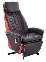 Fotelis Halmar Camaro Black/Red, 77x72x112 cm