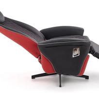 raudonas fotelis - Fotelis Halmar Camaro Black/Red, 77x72x112 cm - 6 nuotrauka