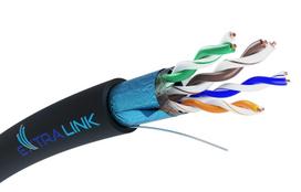 ftp cat5e - Extralink CAT5E FTP (F/UTP) V2 OUTDOOR TWISTED PAIR 100M tinklo kabelis Juoda F/UTP (FTP) - 1 nuotrauka