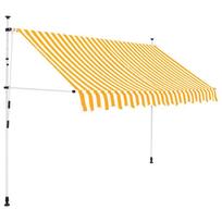lauka buda - Rankiniu būdu ištraukiama markizė, oranžiniai/balti dryžiai, 250cm - 1 nuotrauka
