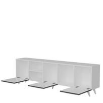 kalune design love - TV staliukas Kalune Design Zeta, baltas/pilkas - 2 nuotrauka