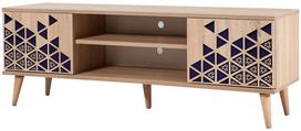 TV staliukas Kalune Design 863(I), mėlynas/ąžuolo spalvos