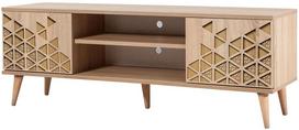 40 tv stovas - TV staliukas Kalune Design 863(I), geltonas/ąžuolo spalvos - 1 nuotrauka