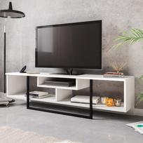 40 tv stovas - TV staliukas Kalune Design Asal 150 cm, baltas/juodas - 2 nuotrauka