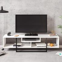40 tv stovas - TV staliukas Kalune Design Asal 150 cm, baltas/juodas - 3 nuotrauka
