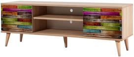 40 tv stovas - TV staliukas Kalune Design 863(I), ąžuolo spalvos/įvairių spalvų - 1 nuotrauka