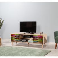40 tv stovas - TV staliukas Kalune Design 863(I), ąžuolo spalvos/įvairių spalvų - 5 nuotrauka