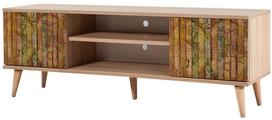 40 tv stovas - TV staliukas Kalune Design 863(I), ąžuolo spalvos/geltona - 1 nuotrauka