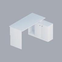 rasomasis stalas 90 cm - Kalune Design Studijų stalas Başak Çalışma Masası - Baltas - 2 nuotrauka