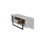 40 tv stovas - TV staliukas Kalune Design Asal 120 cm, baltas/ąžuolo spalvos - 2 nuotrauka