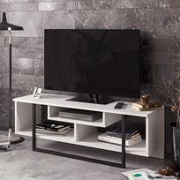 40 tv stovas - TV staliukas Kalune Design Asal 120 cm, baltas/juodas - 2 nuotrauka