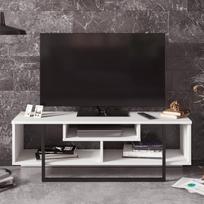 40 tv stovas - TV staliukas Kalune Design Asal 120 cm, baltas/juodas - 3 nuotrauka
