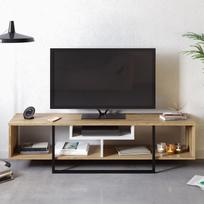 40 tv stovas - TV staliukas Kalune Design Asal 150 cm, ąžuolo spalvos/juodas - 3 nuotrauka