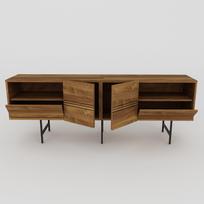 graikiniai riesutai - TV staliukas Kalune Design Derin, rudas/juodas - 2 nuotrauka