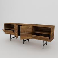 graikiniai riesutai - TV staliukas Kalune Design Derin, rudas/juodas - 3 nuotrauka
