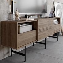 graikiniai riesutai - TV staliukas Kalune Design Derin, rudas/juodas - 4 nuotrauka