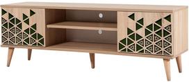 TV staliukas Kalune Design 863(I), tamsiai žalias/ąžuolo spalvos