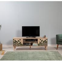 40 tv stovas - TV staliukas Kalune Design 863(I), tamsiai žalias/ąžuolo spalvos - 4 nuotrauka