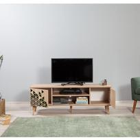 40 tv stovas - TV staliukas Kalune Design 863(I), tamsiai žalias/ąžuolo spalvos - 5 nuotrauka